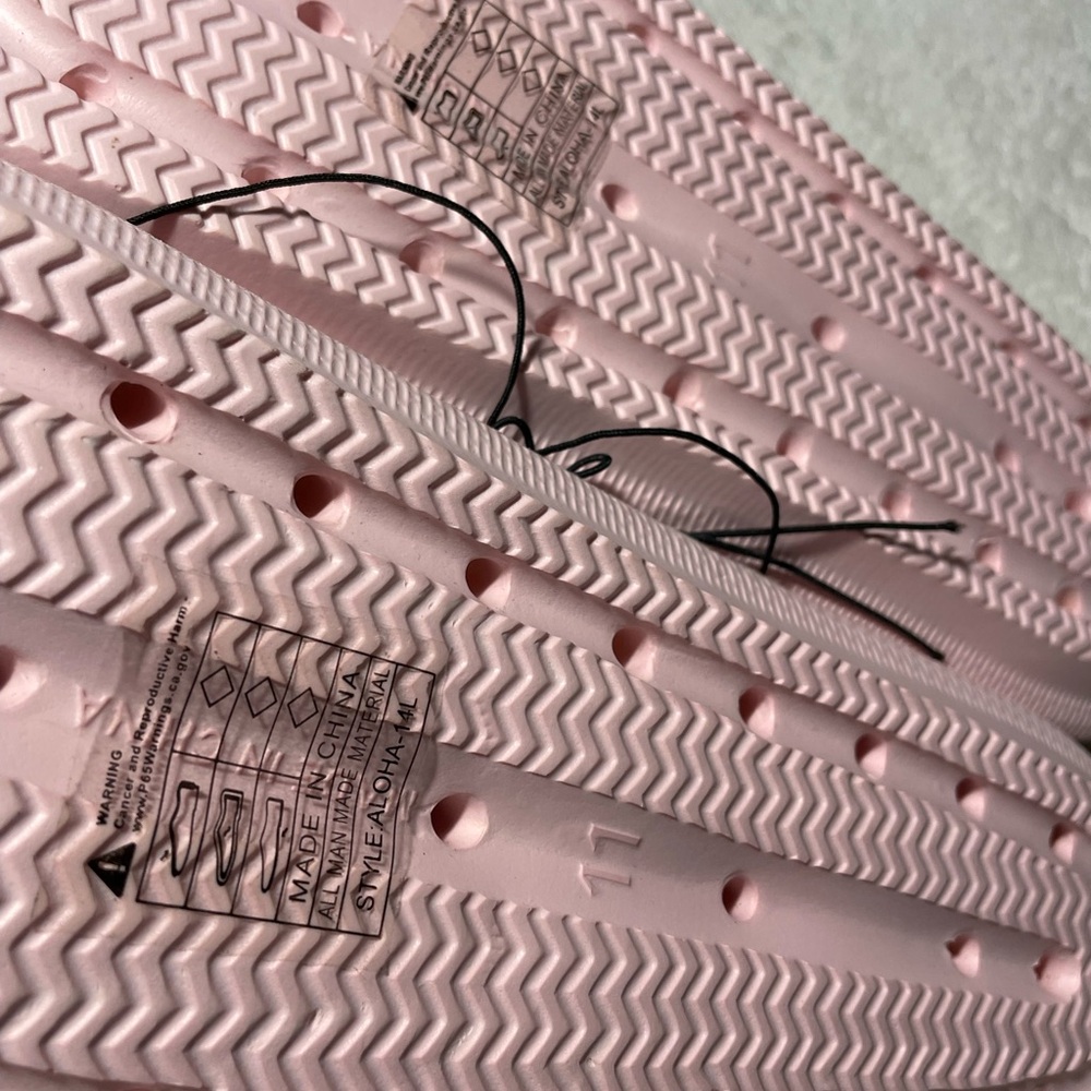 Rampage Pink Slide Sandals with Gold Studs - Picture 3 of 3